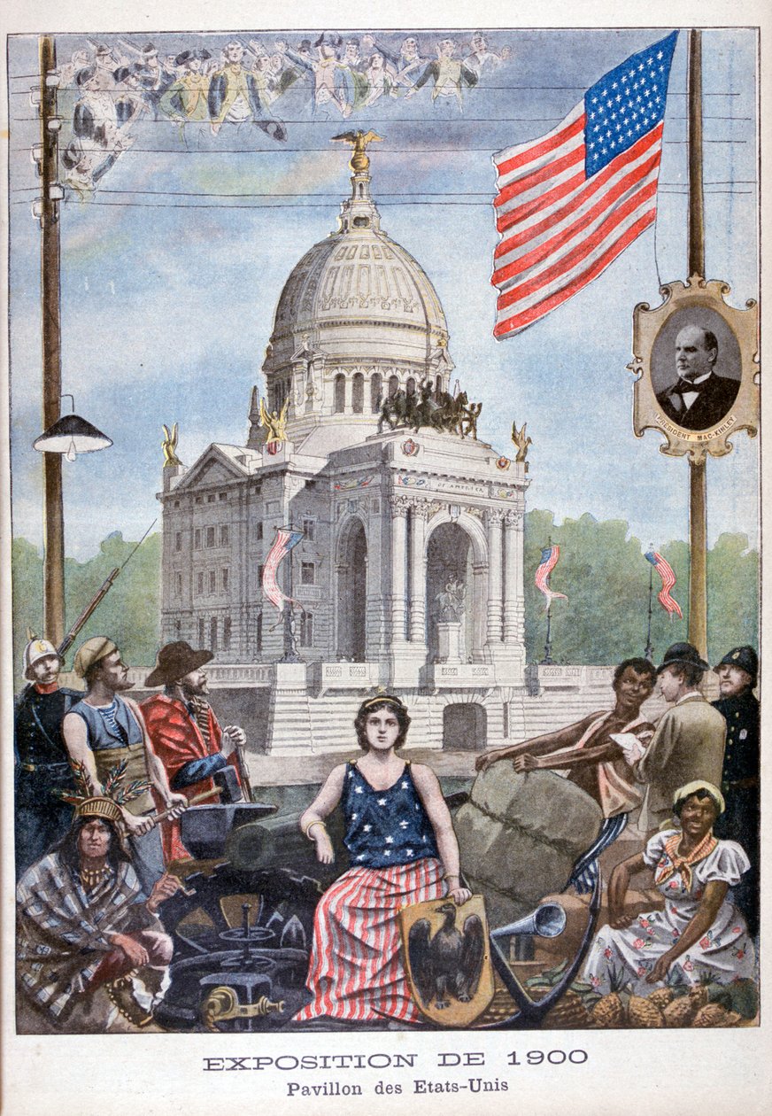Den amerikanska paviljongen på världsutställningen 1900, Paris, 1900 av Unbekannt
