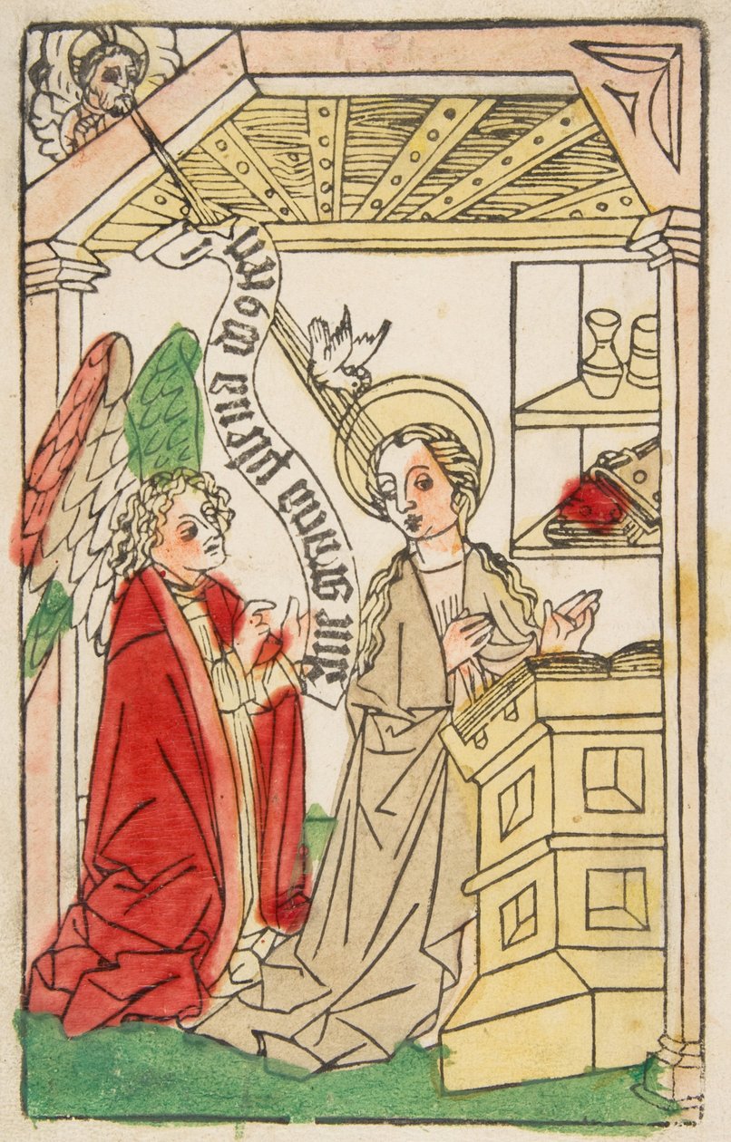 Bebådelsen, ca. 1460-70. av Unbekannt