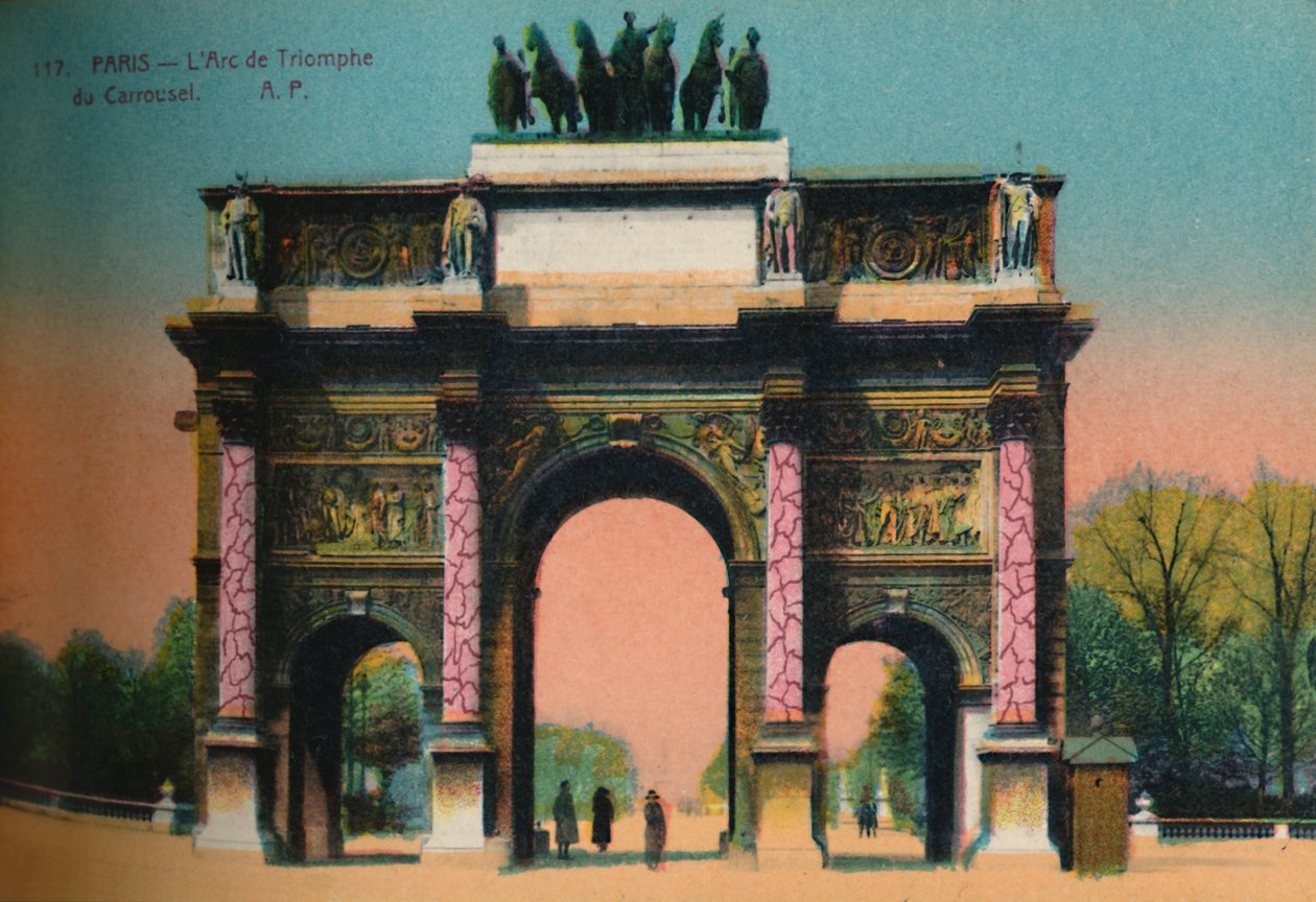 Triumfbågen du Carrousel, Paris, c1920 av Unbekannt