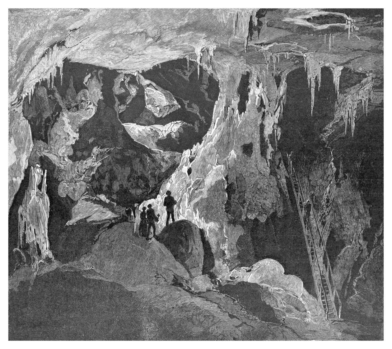 Arch Cave ser norrut, Jenolan Caves, New South Wales, Australien, 1886 av Unbekannt