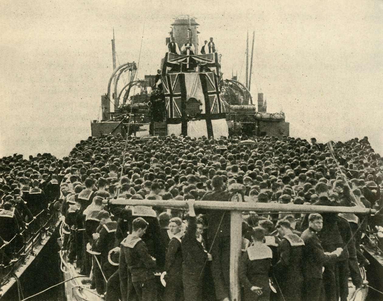 Ärkebiskopen av York besöker brittiska sjömän från Royal Navy, första världskriget, 1914, c1920. av Unbekannt