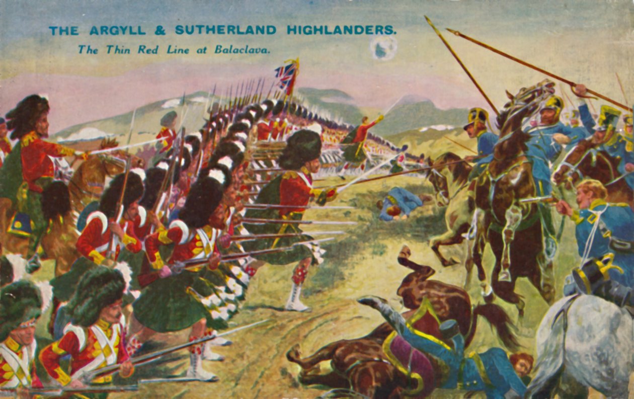 Argyll & Sutherland Highlanders. Den tunna röda linjen vid Balaclava, 1854, 1939 av Unbekannt