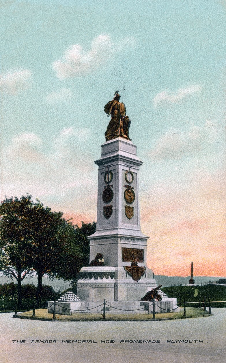 Armada Memorial, Hoe Promenade, Plymouth, Devon, tidigt 1900-tal av Unbekannt