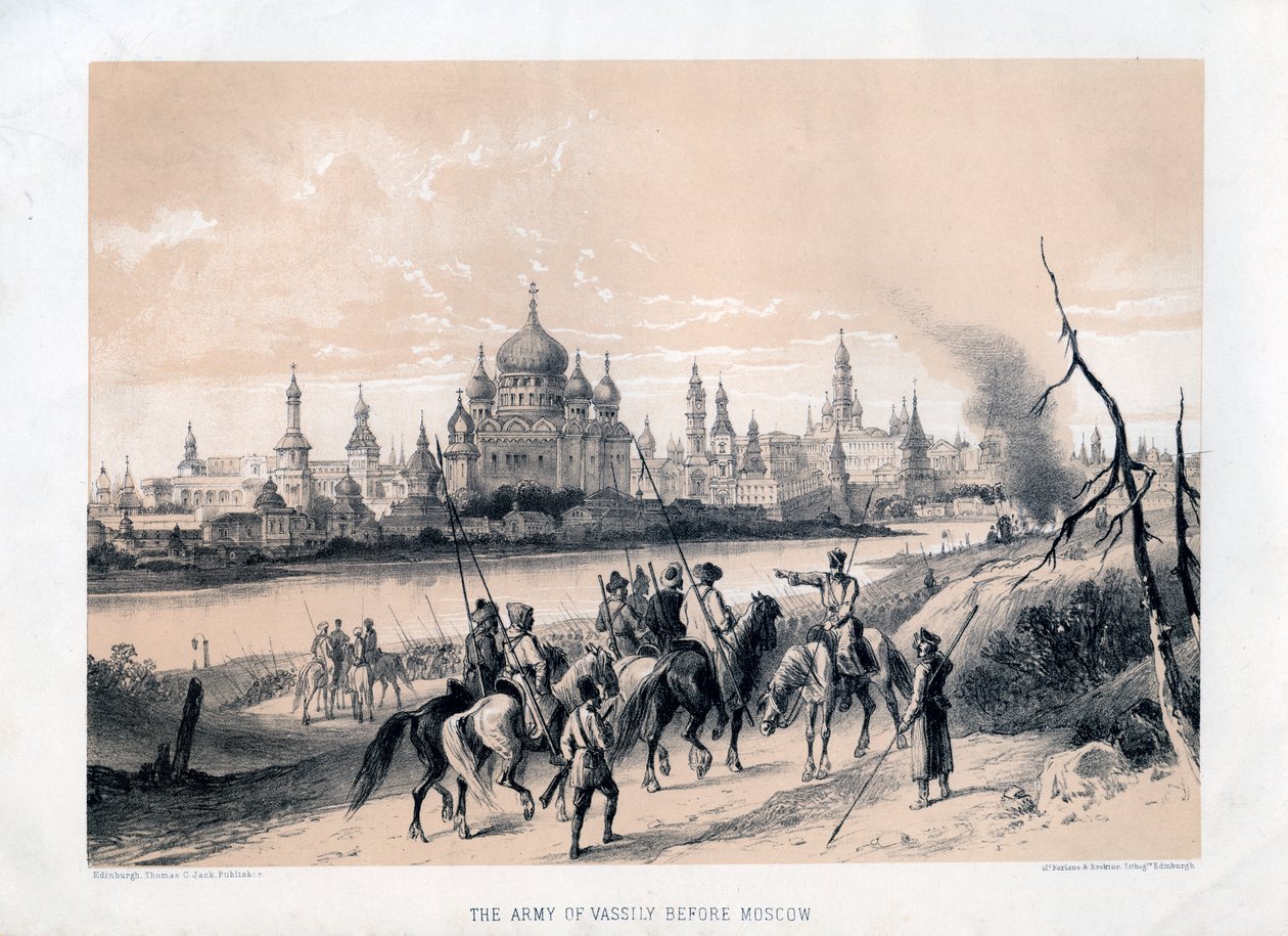 Armén av Vassily före Moskva, 1800-talet av Unbekannt