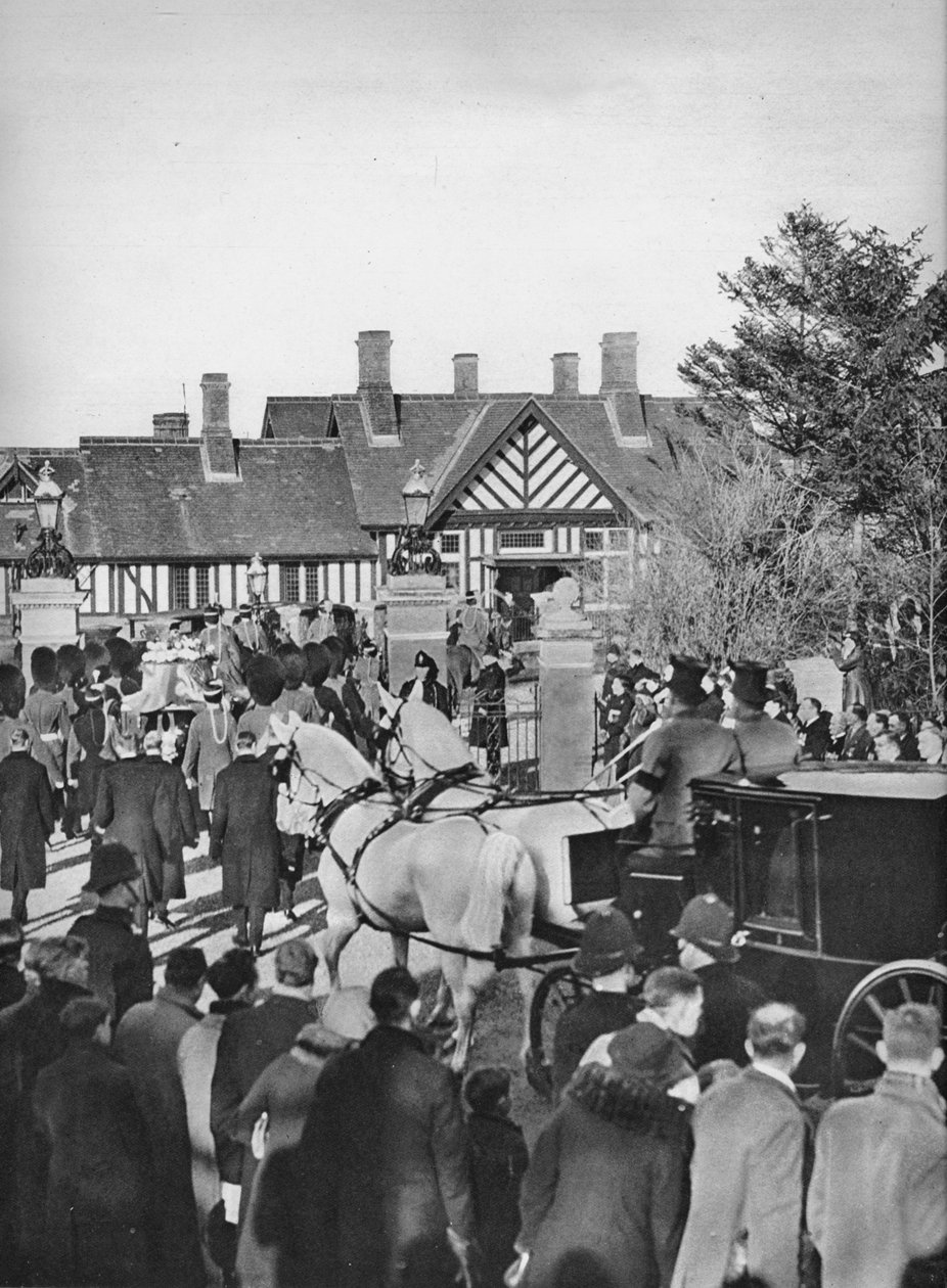 Kung Georges kistas ankomst till Wolferton Station, 1936 av Unbekannt