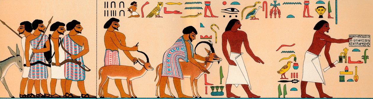 Ankomsten av en stam av semitiska nomader i Egypten, 1895 f.Kr., 1903 av Unbekannt