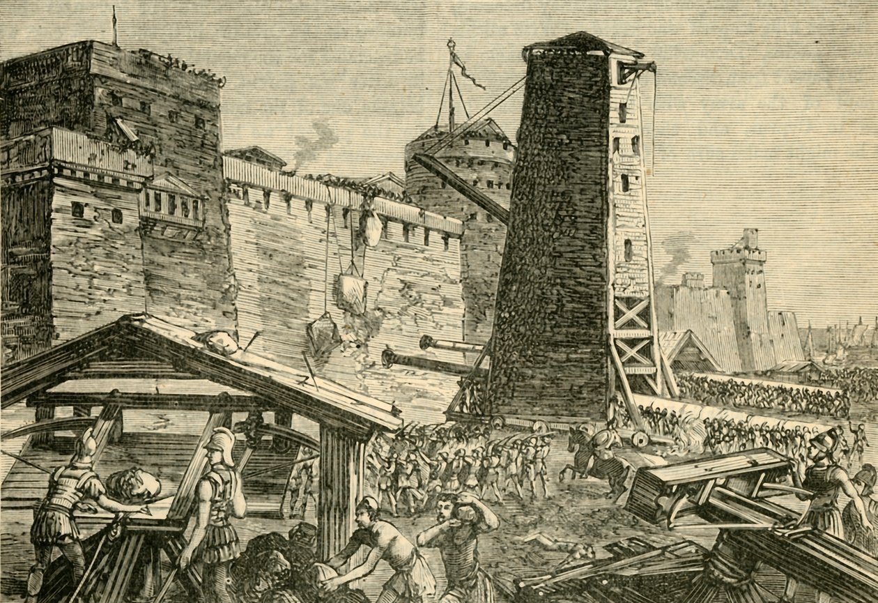 Attacken på Rhodos, 1890. av Unbekannt