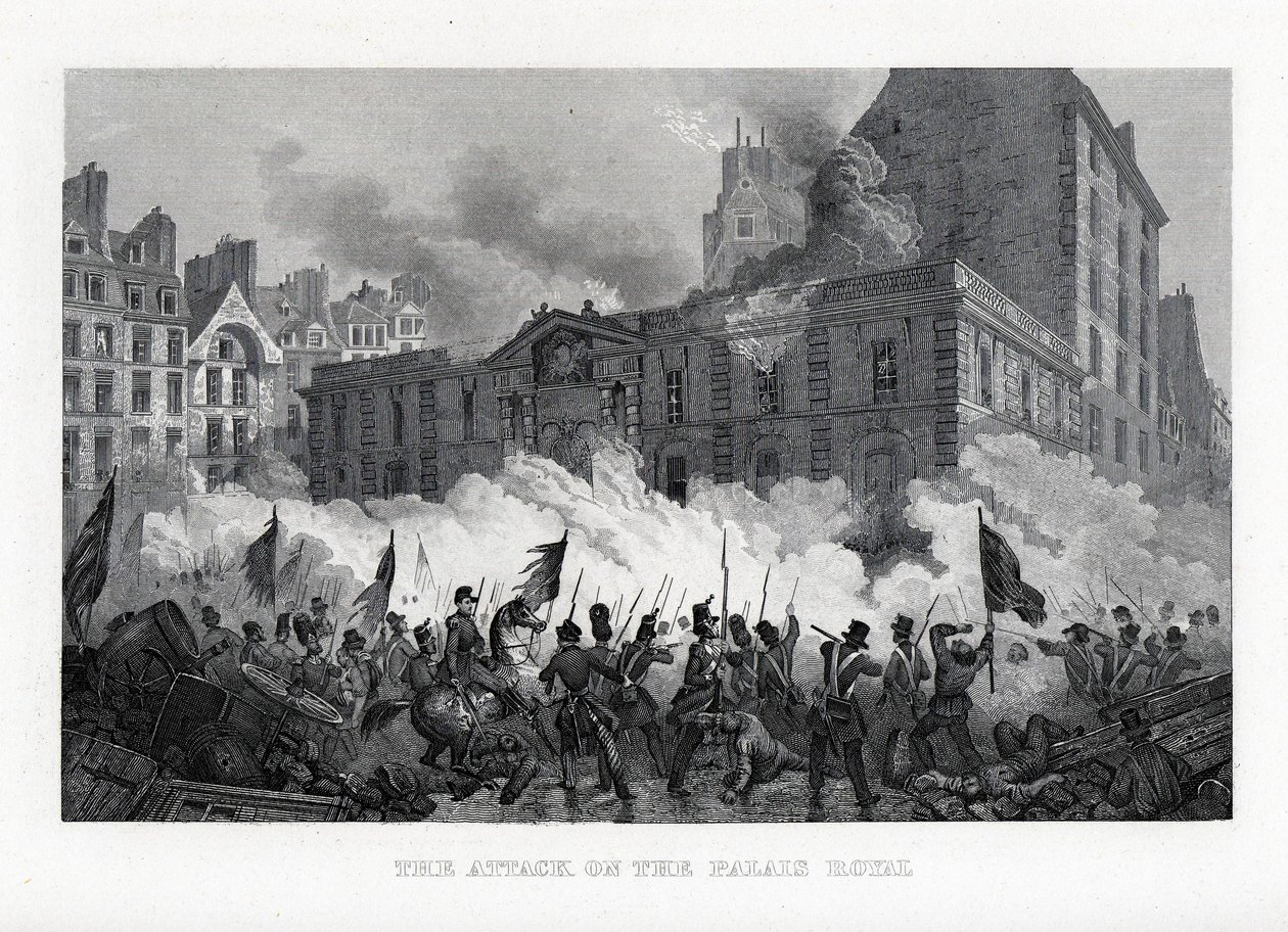 Attacken på det kungliga palatset, 1882 av Unbekannt