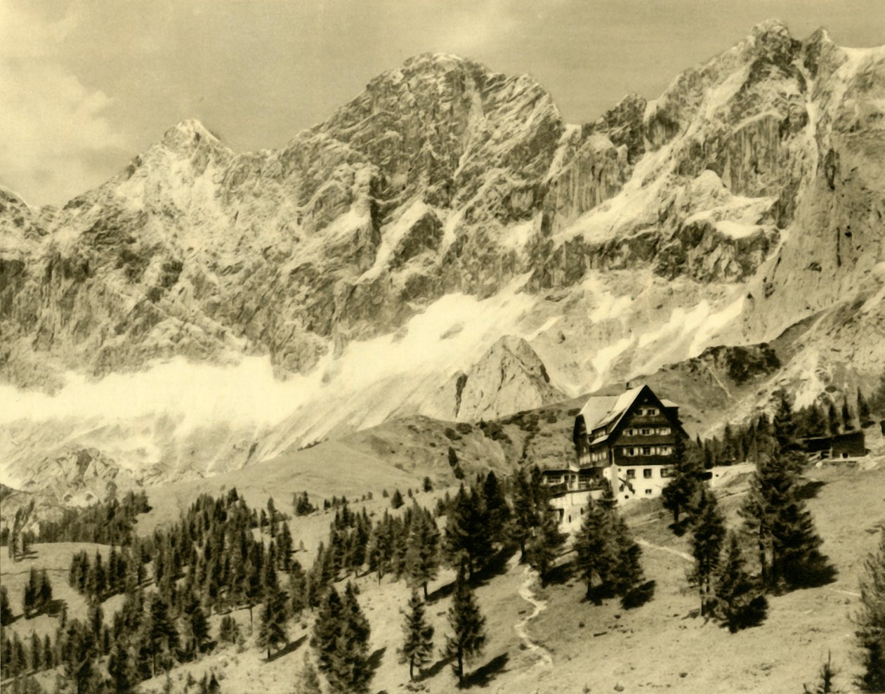 Austriahütte and the Dachstein, Steiermark, Österrike, c1935. av Unbekannt