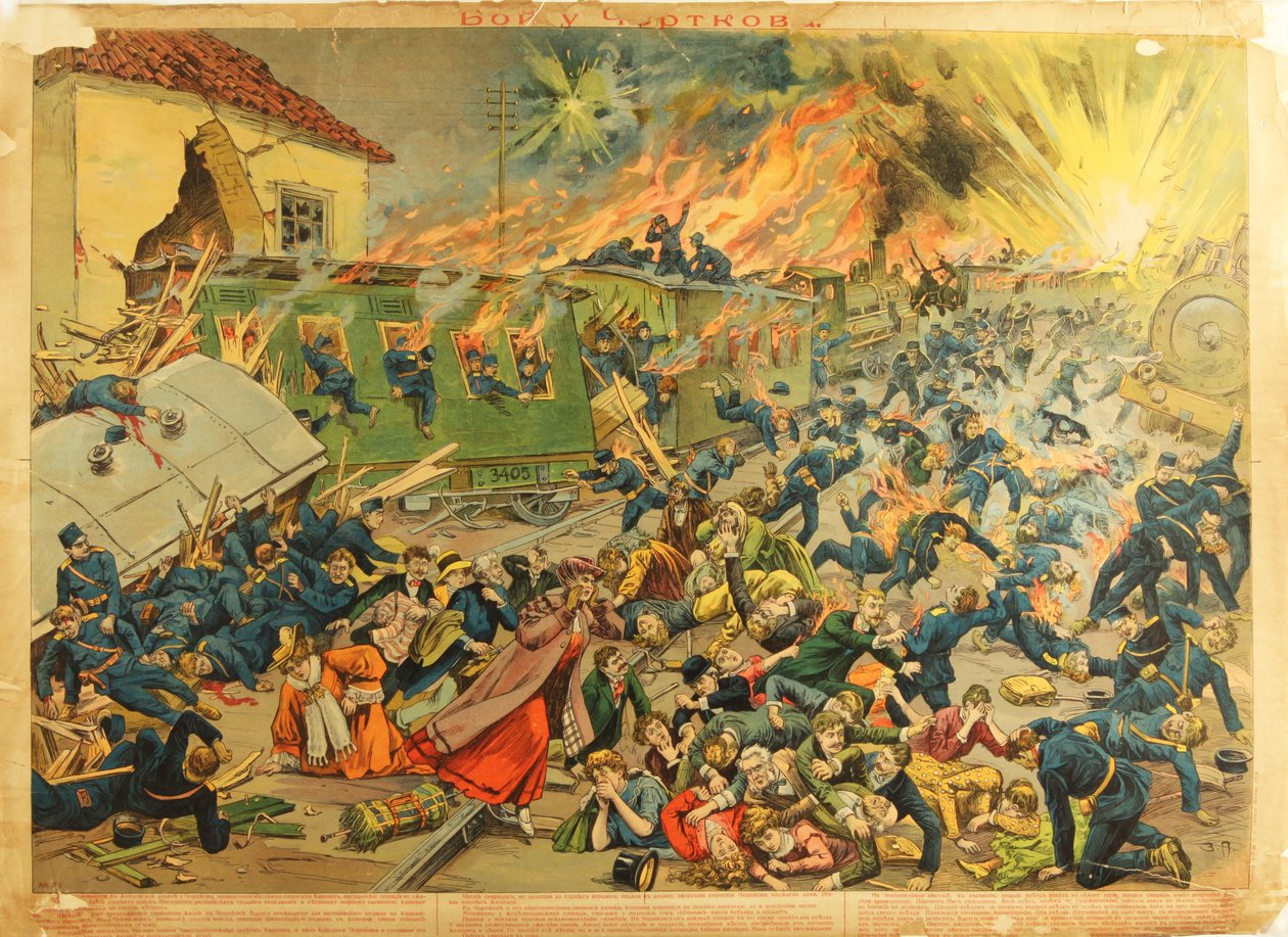 Slaget vid Czortkow, 1914 av Unbekannt