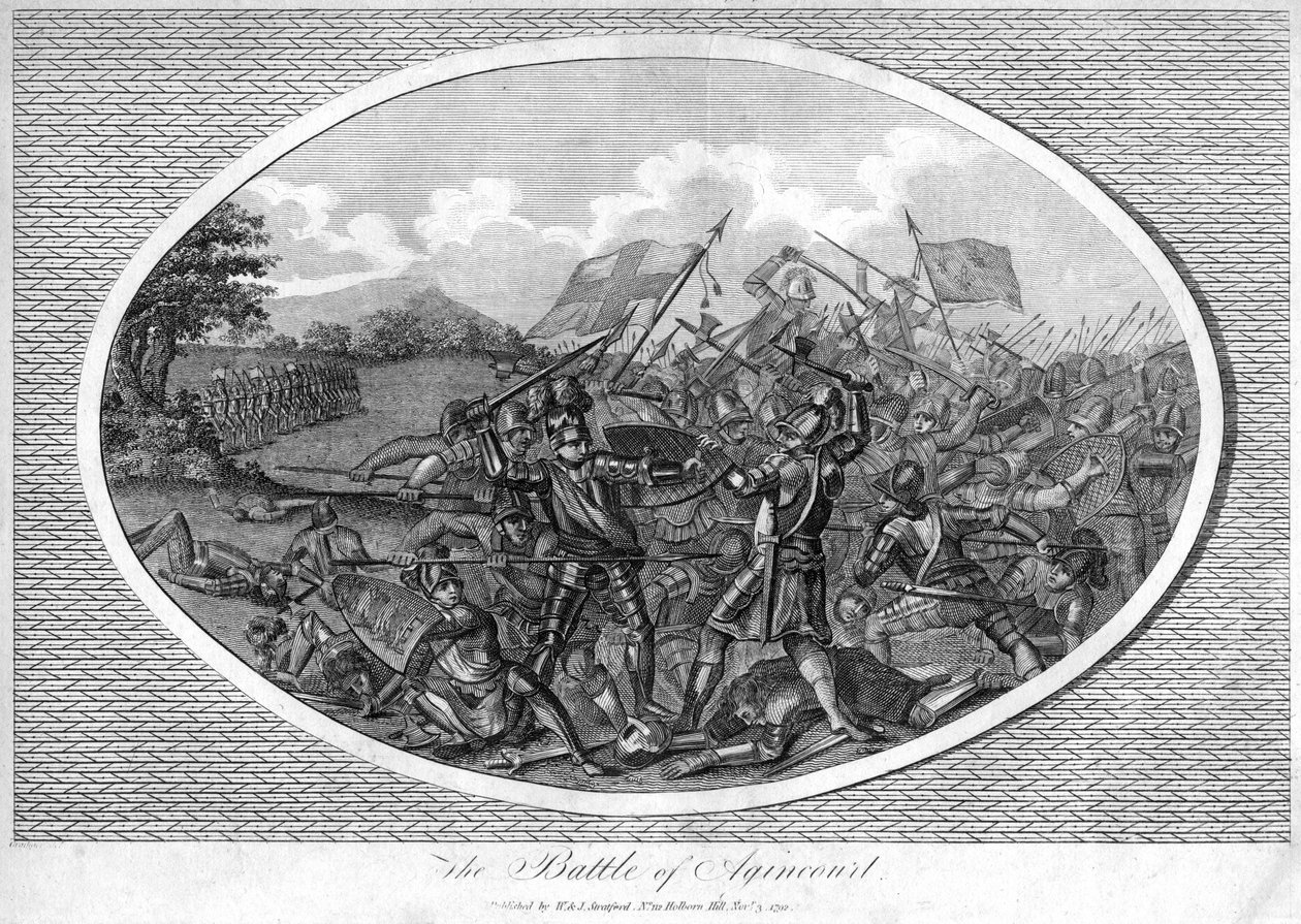 Slaget vid Agincourt, 1415, 1792 av Unbekannt
