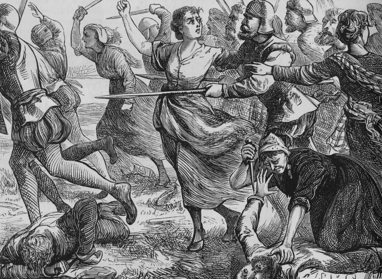 Slaget vid Ancrum Moor, 27 februari 1545, c1880 av Unbekannt