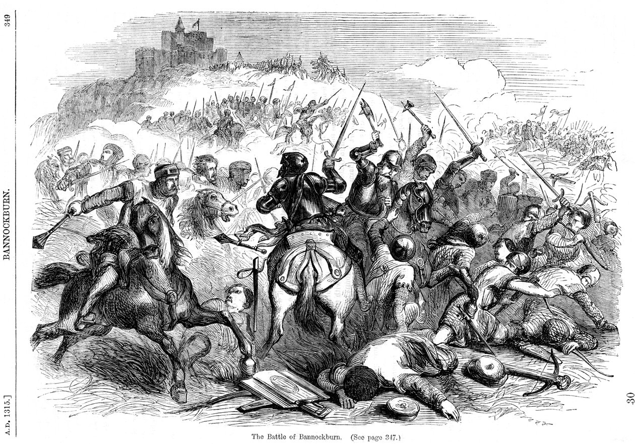 Slaget vid Bannockburn, 24 juni 1314 av Unbekannt