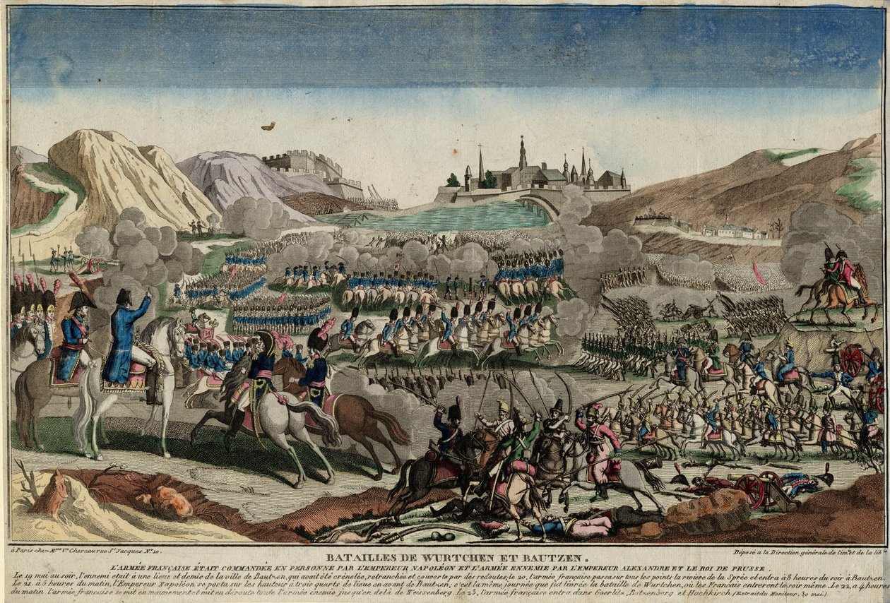 Slaget vid Bautzen, 1813 av Unbekannt