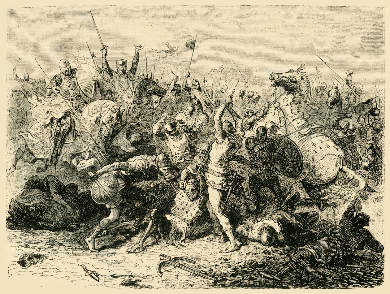Slaget vid Bouvines, 1214, 1890. av Unbekannt