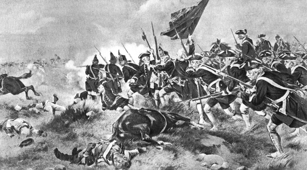 Slaget vid Dettingen, 16 juni 1743, 1910 av Unbekannt