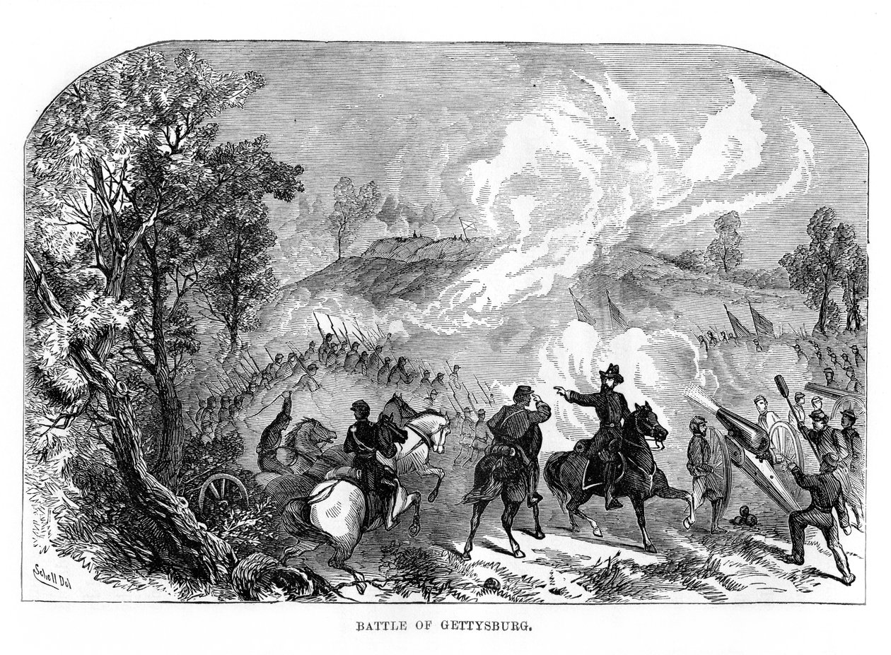 Slaget vid Gettysburg, amerikanska inbördeskriget, 1-3 juli 1863, 1872 av Unbekannt