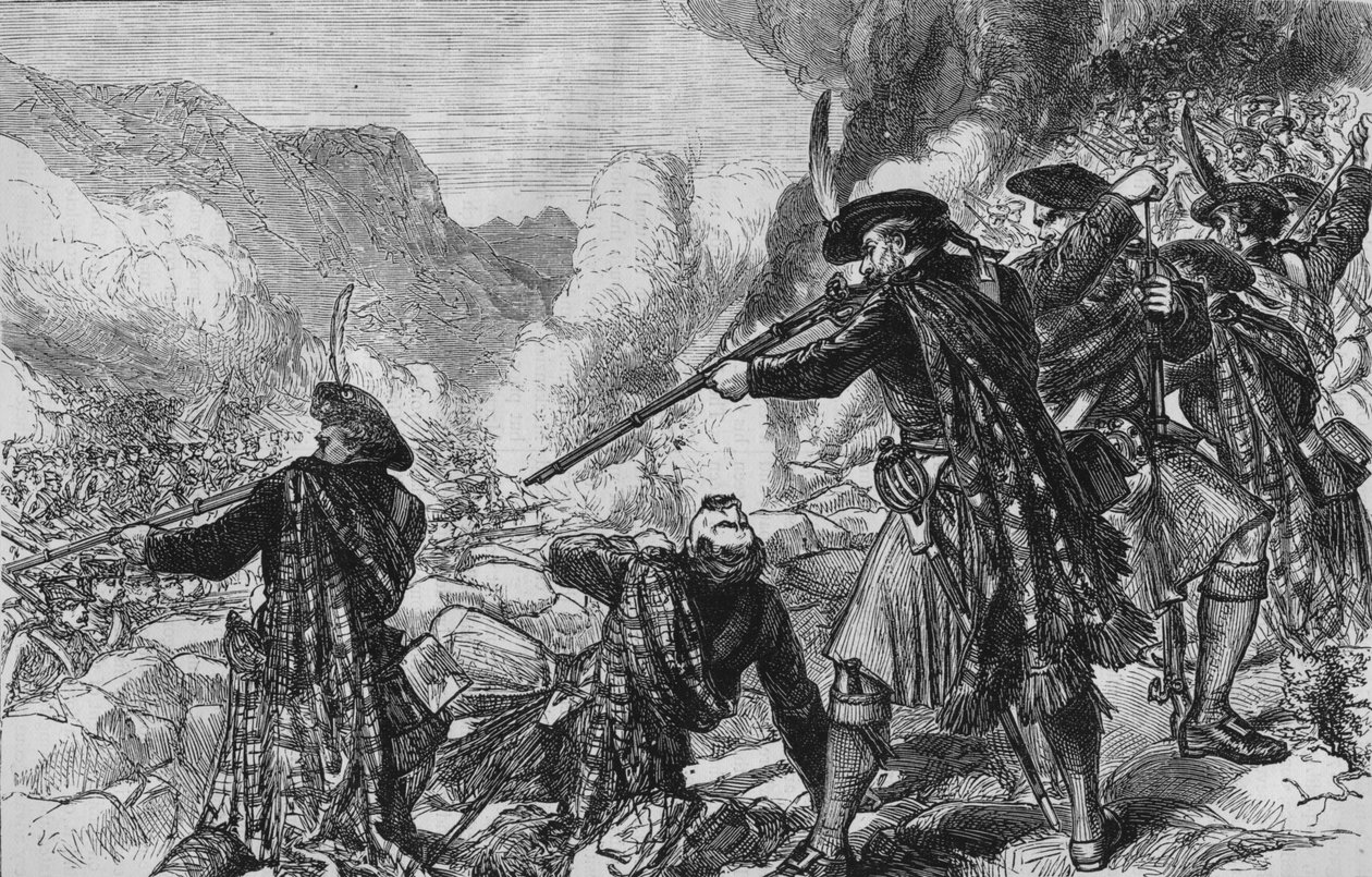 Slaget vid Glenshiel, 10 juni 1719, c1880 av Unbekannt