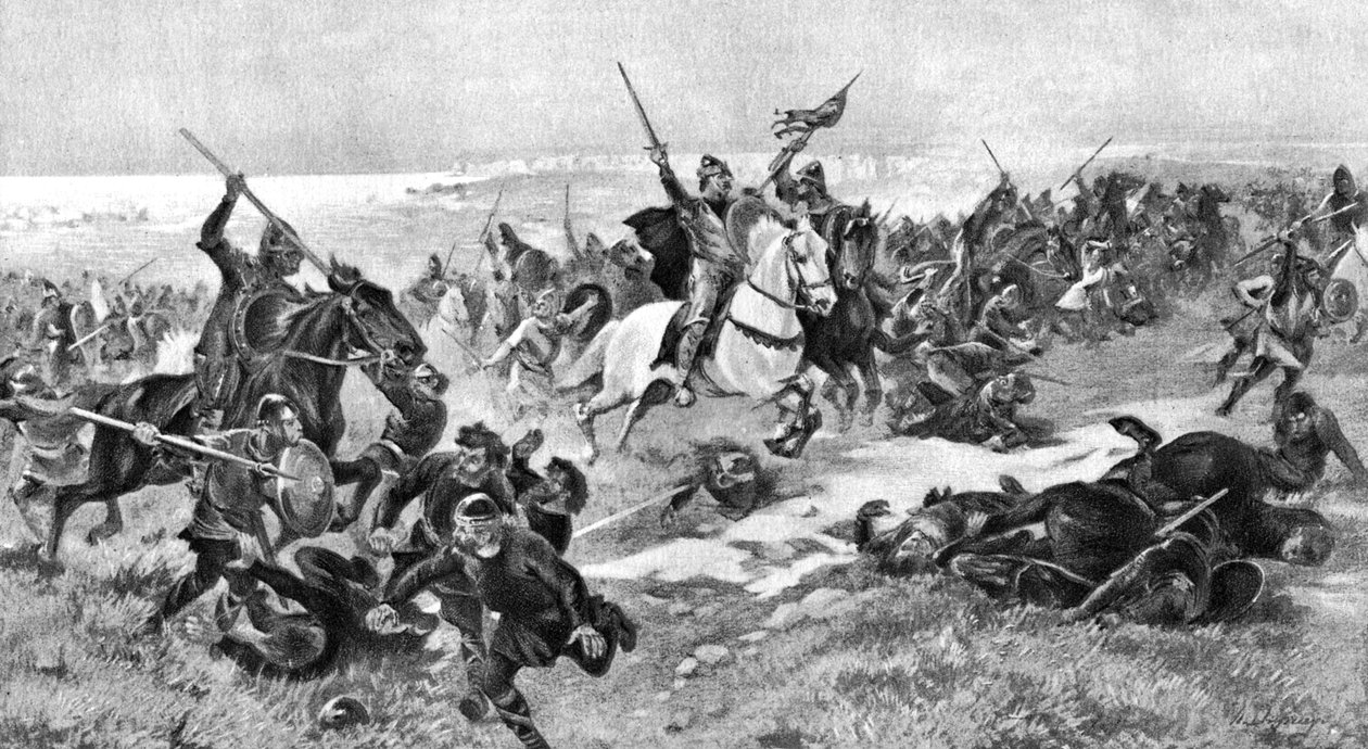 Slaget vid Hastings, 14 oktober 1066, 1910 av Unbekannt