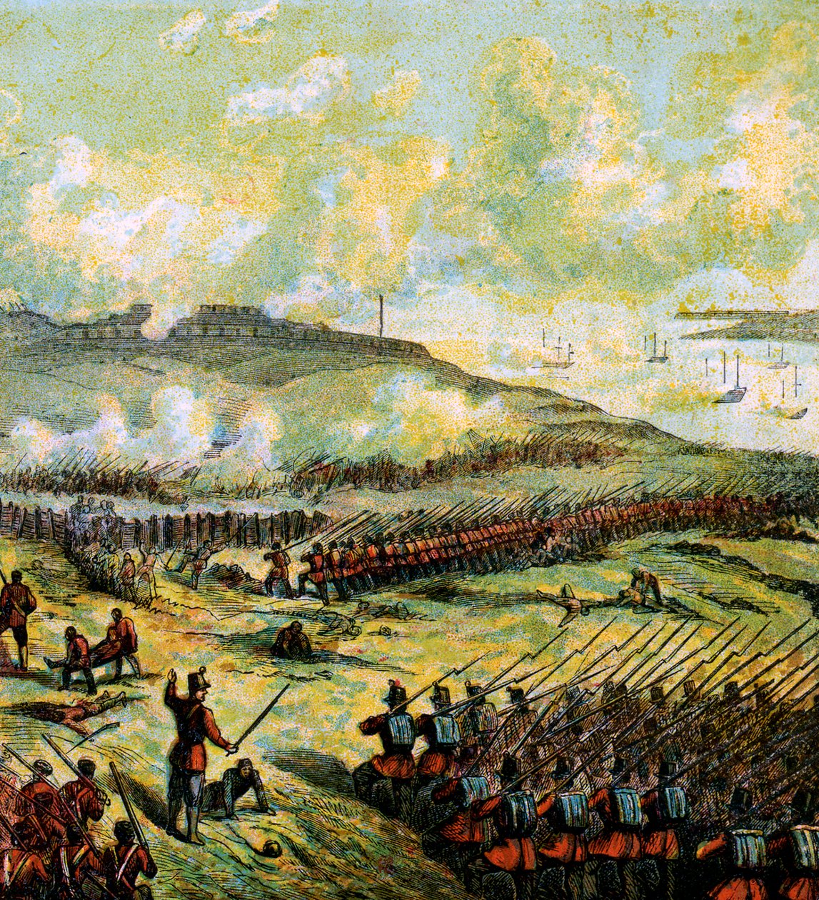 Slaget vid Inkerman, 1854, c1850-talet av Unbekannt