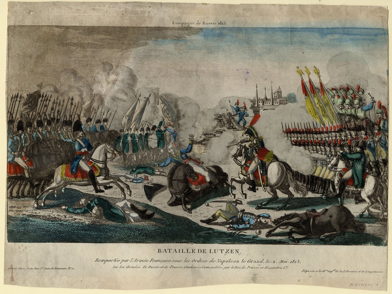 Slaget vid Lützen, 1813 av Unbekannt