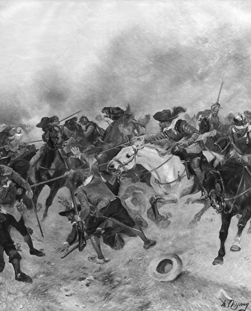 Slaget vid Marston Moor, 1644 av Unbekannt