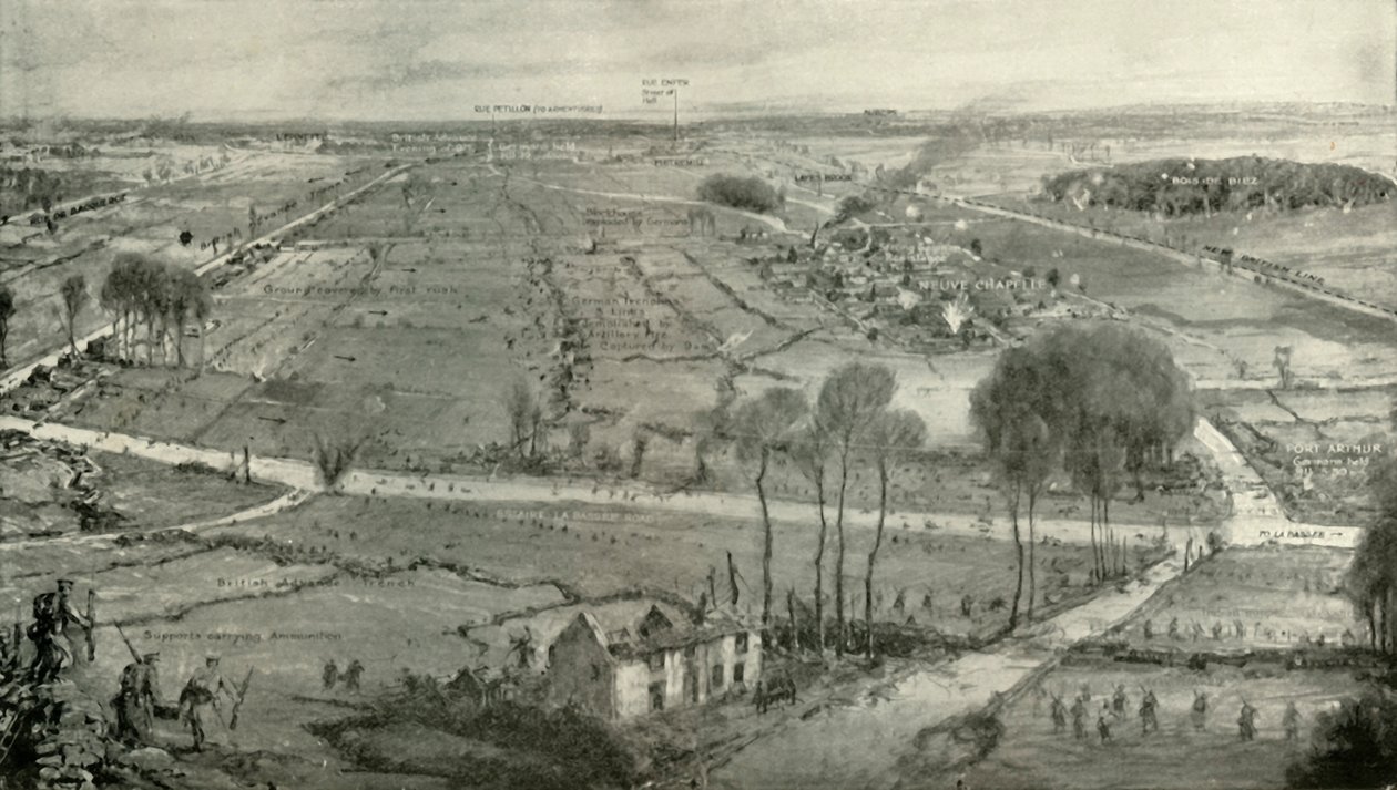 Slaget vid Neuve Chapelle, 1919. av Unbekannt
