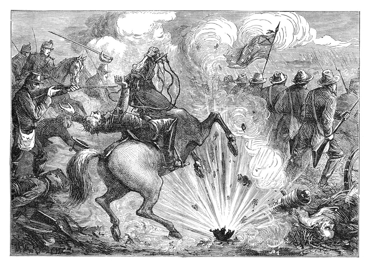 Slaget vid Pittsburg Landing, 1862, sent 1800-tal av Unbekannt
