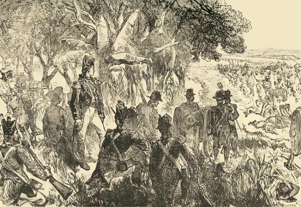 Slaget vid Plassey, 1757, 1890. av Unbekannt