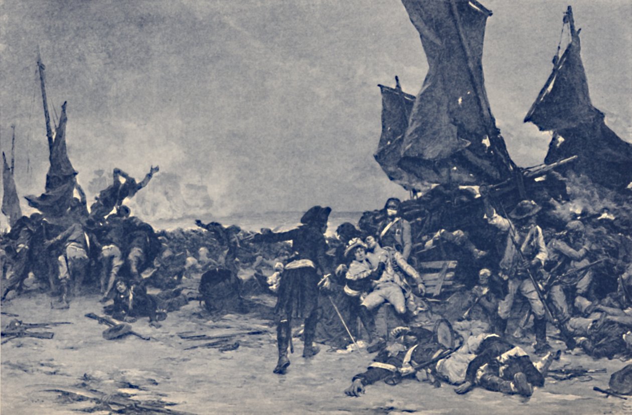Slaget vid Quiberon, 1795, 1896 av Unbekannt