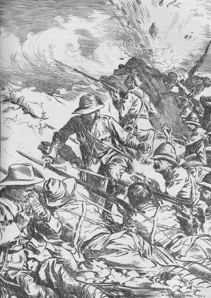 Slaget vid Spion Kop, Boerkriget, Sydafrika, 1900 1906 av Unbekannt