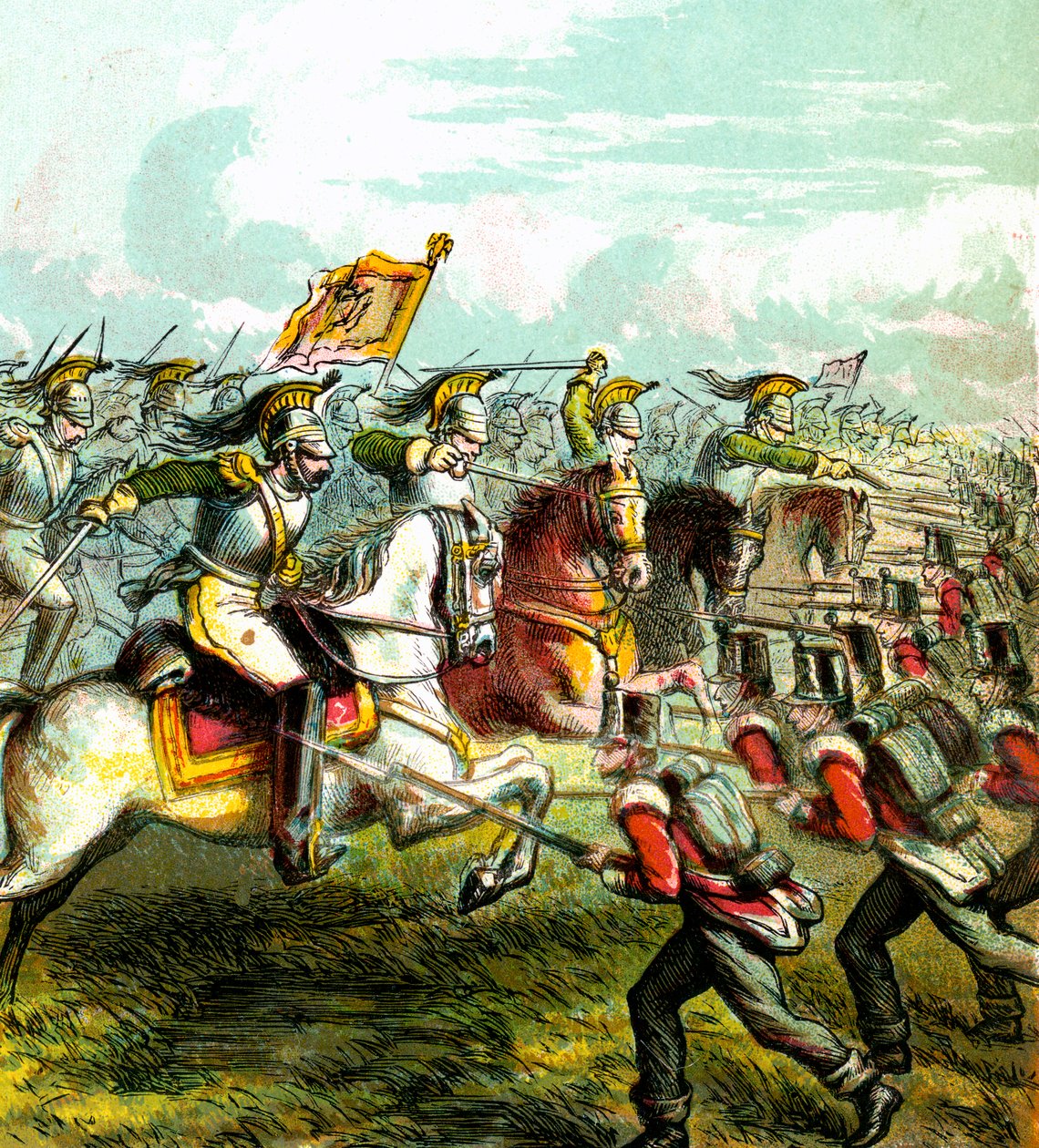 Slaget vid Waterloo, 1815, c1850-talet av Unbekannt