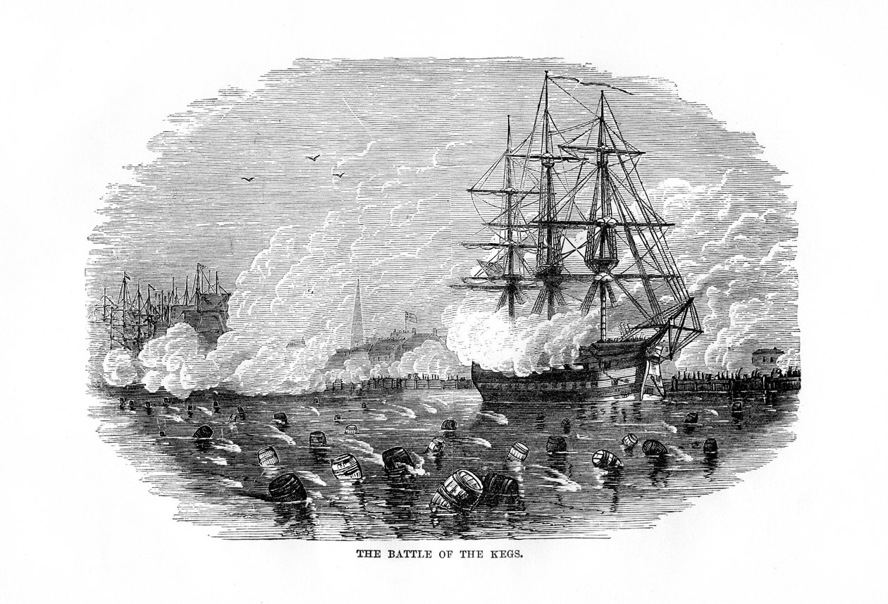 The Battle of the Kegs, 6 januari 1778, 1872 av Unbekannt