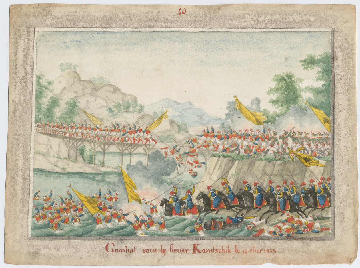 Slaget vid floden Kamchik den 15 oktober 1828, 1829 av Unbekannt
