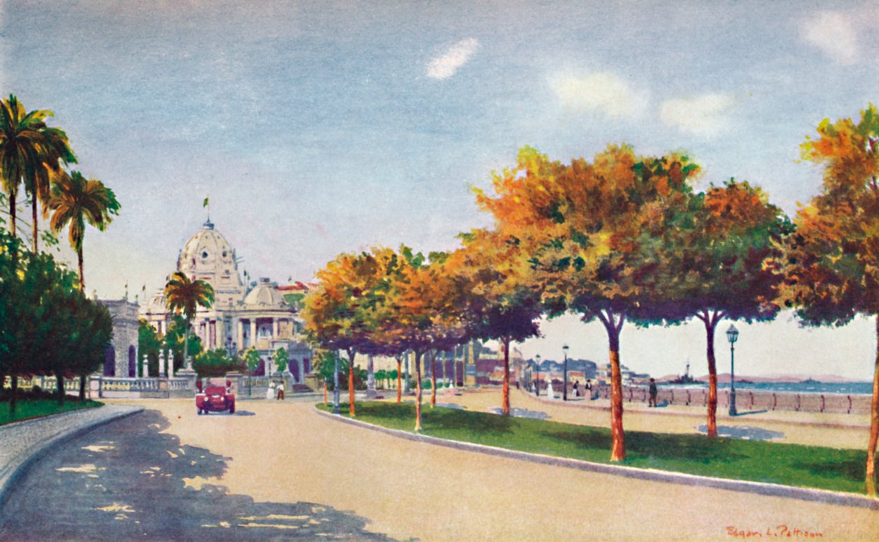 Den vackra Beira Mar Drive - närmar sig det magnifika Monroe Palace, 1914 av Unbekannt