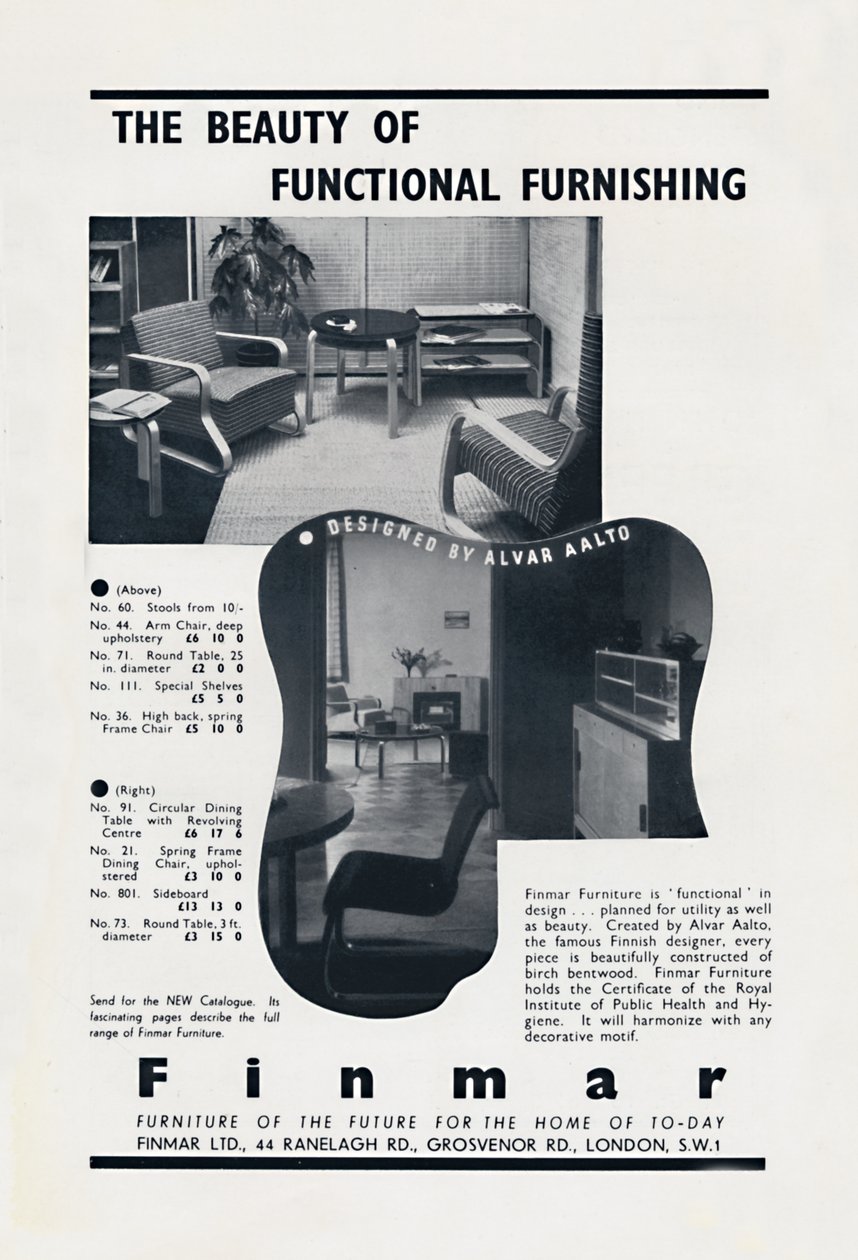 Skönheten med funktionell inredning - Finmar, 1939 av Unbekannt