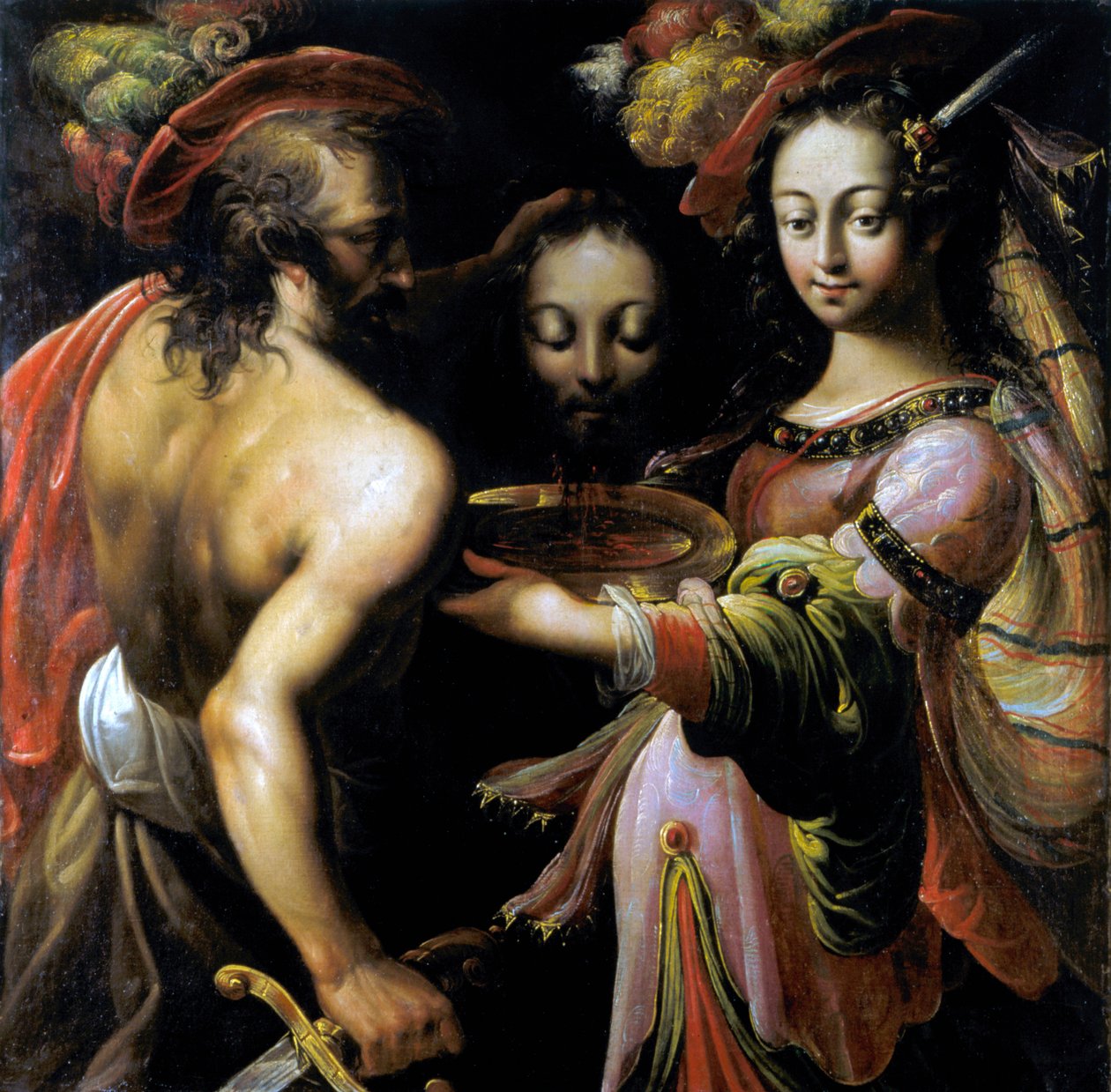 Halshuggningen av Johannes Döparen, c1630 av Unbekannt