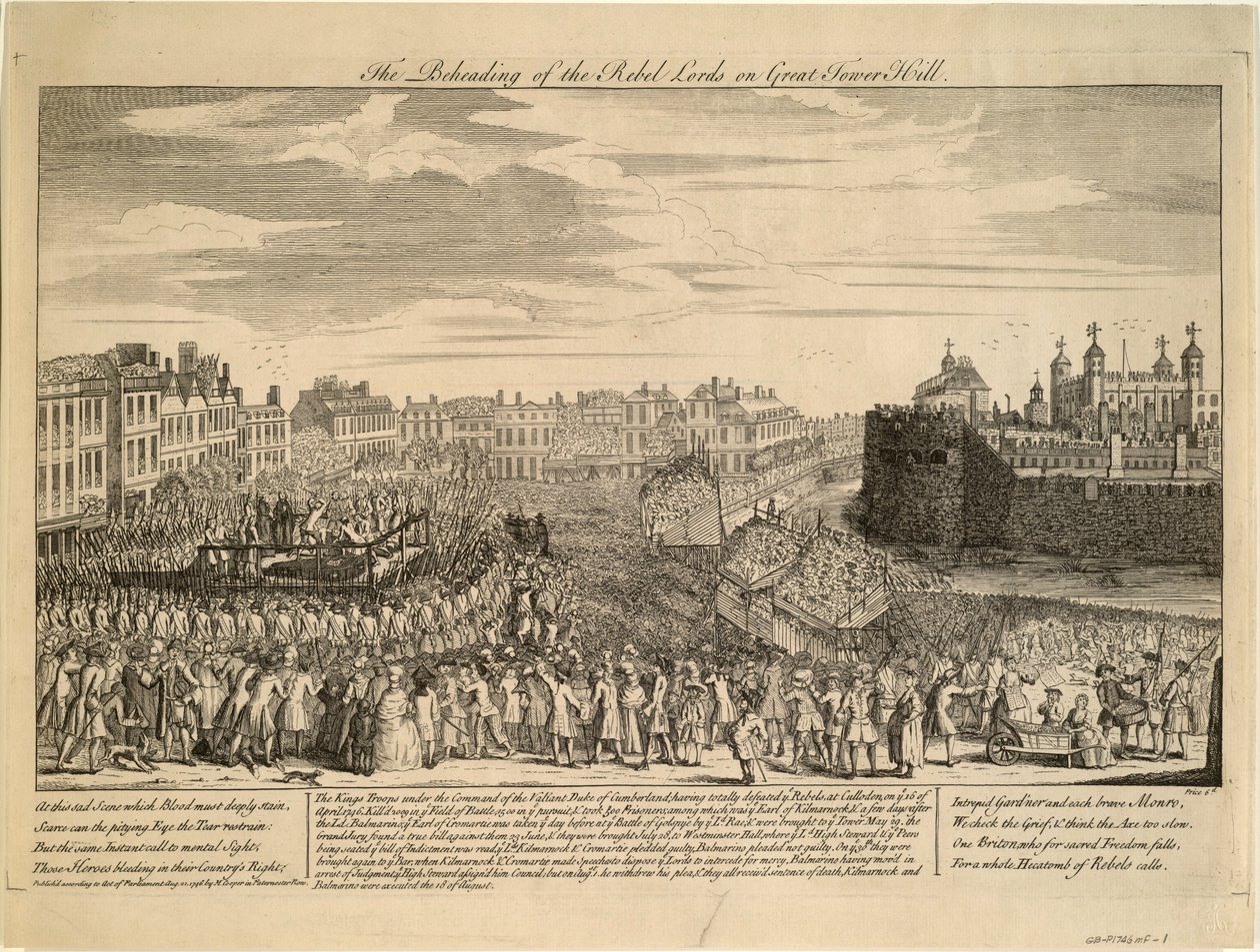 Halshuggningen av de jakobitiska rebellerna vid Tower Hill, 1746 av Unbekannt