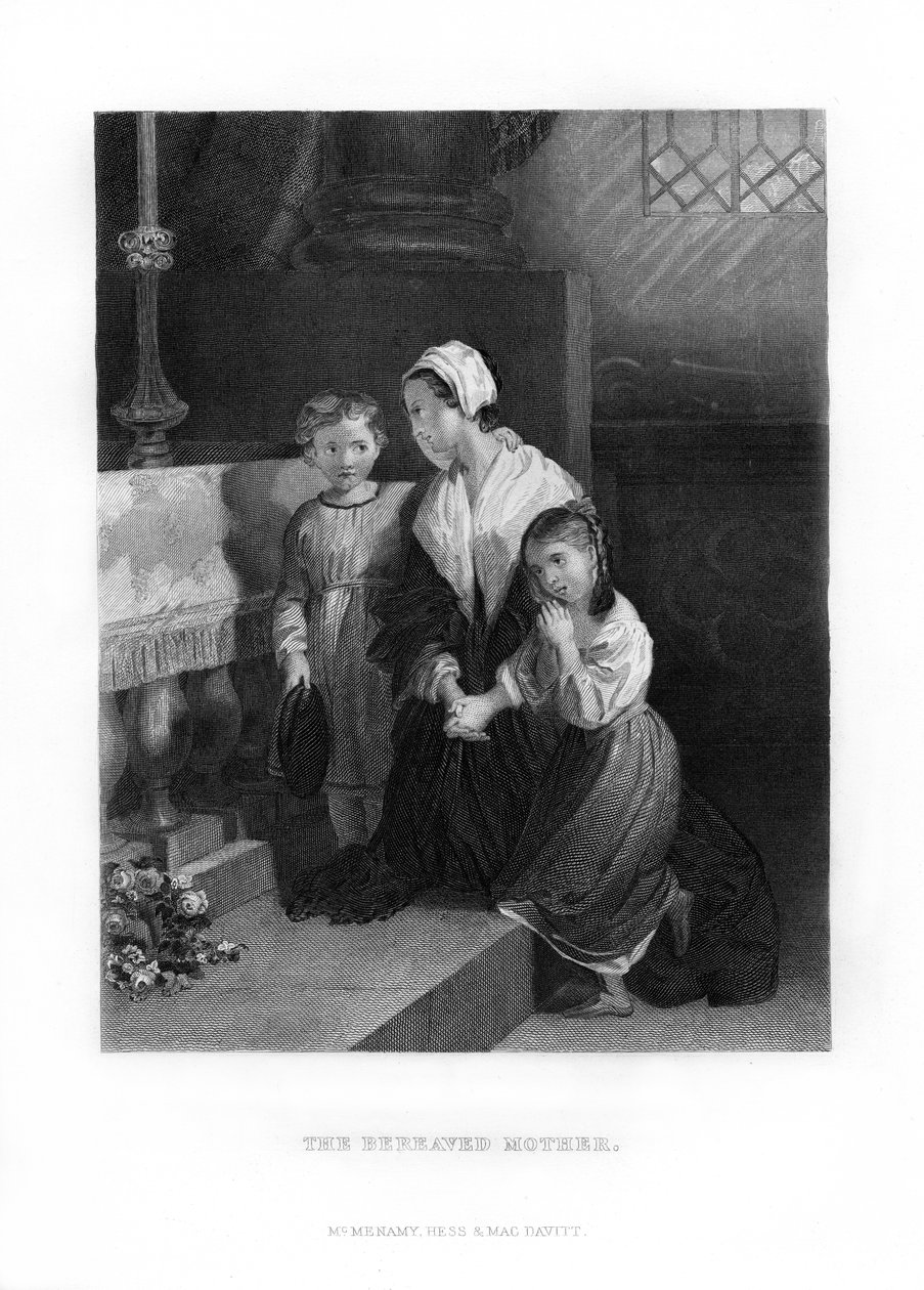 Den sörjande modern, 1872 av Unbekannt