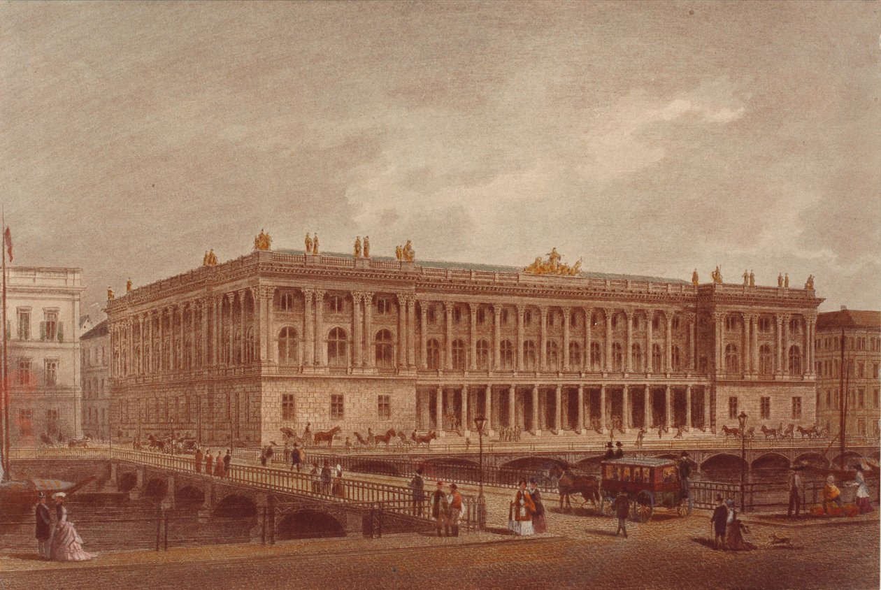 Berlinbörsen vid Burgstrasse, slutet av 1860-talet-början av 1870-talet av Unbekannt