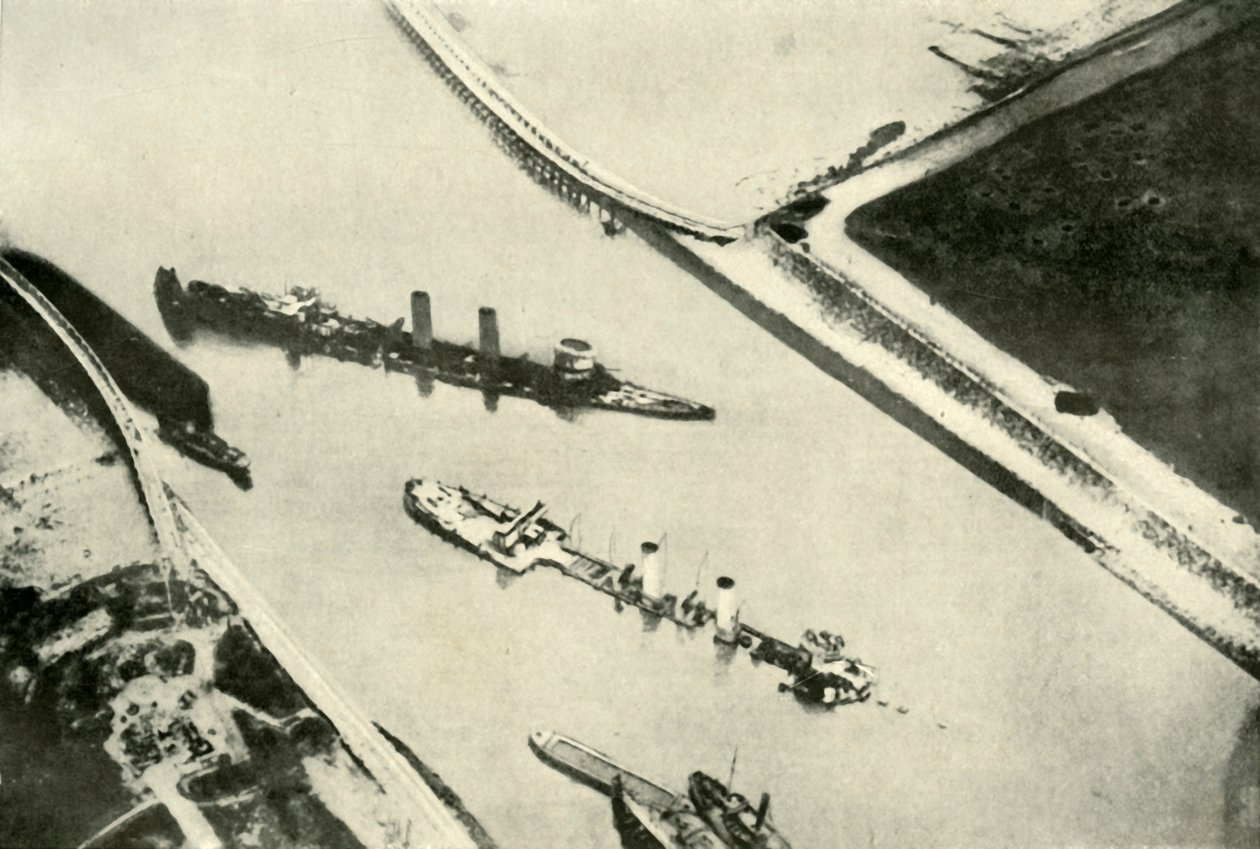 Blockeringen av Zeebrugge hamn, 1919. av Unbekannt