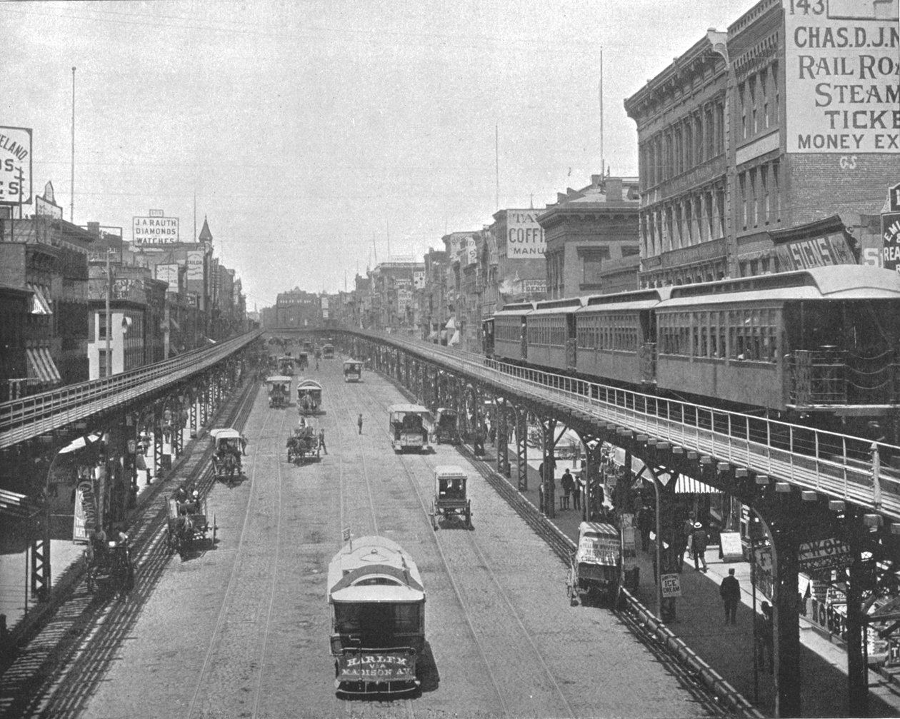 The Bowery, tittar norrut, New York, USA, c1900. av Unbekannt