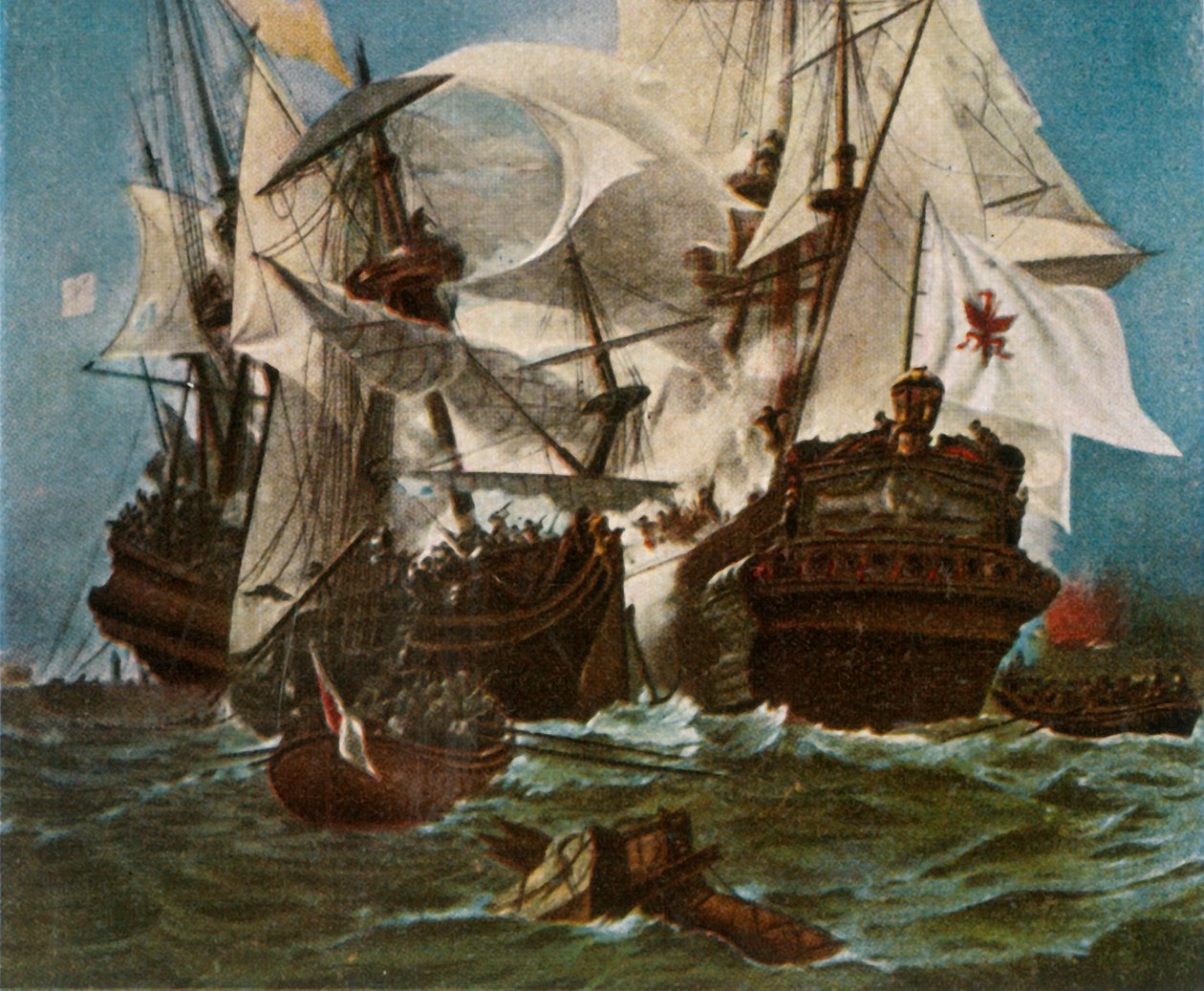 Brandenburgska flottan, 1680, 1936. Kurbrandenburgische Flotte, 1680. av Unbekannt