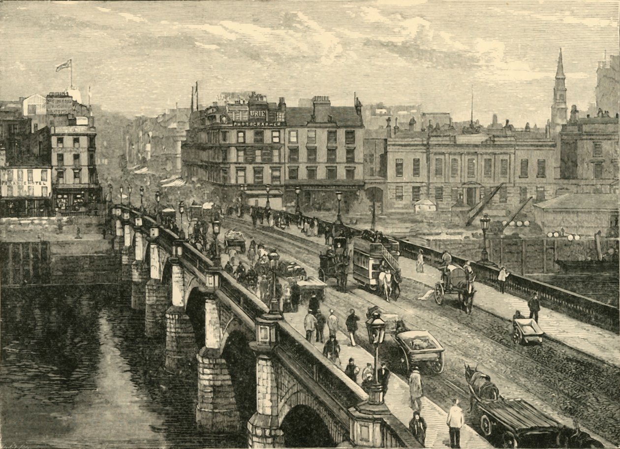 Broomielaw Bridge, Glasgow, 1898. av Unbekannt