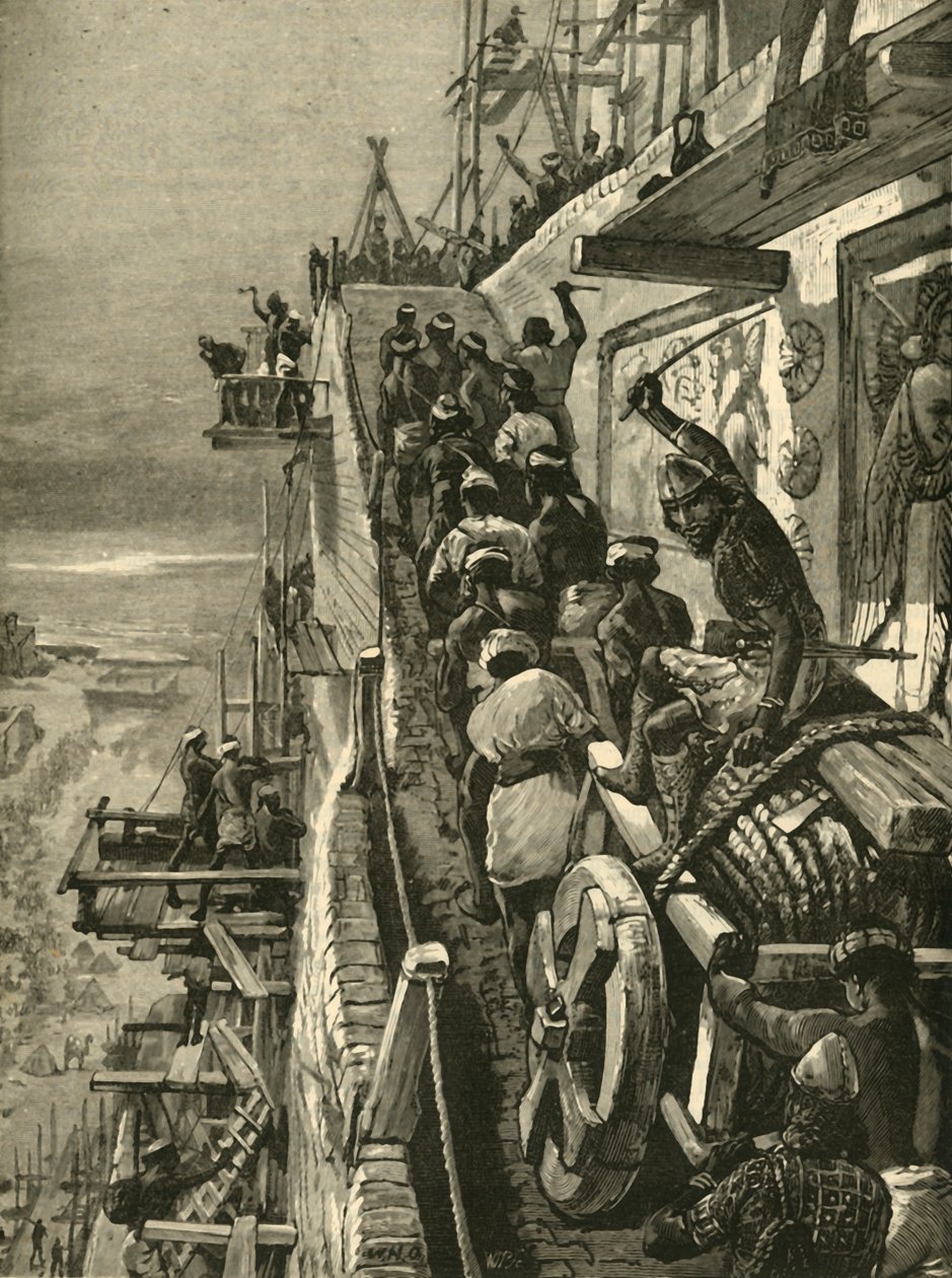 Byggnaden av Babel, 1890. av Unbekannt