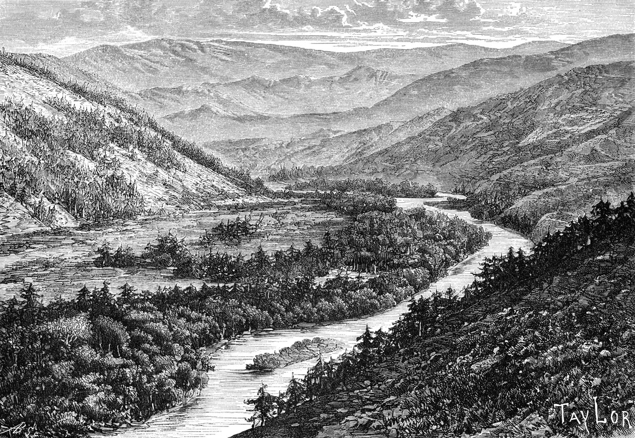 Bukhtarmadalen i Altaybergen, 1895 av Unbekannt