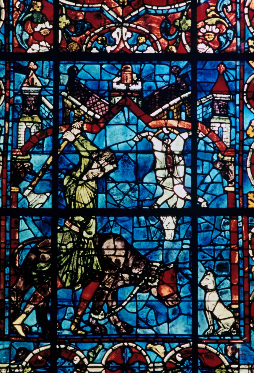 Slaktarna, målat glas, Chartres katedral, Frankrike, 1194-1260 av Unbekannt