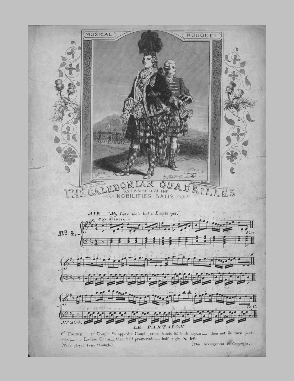 De kaledonska kvadrillerna, notblad, c1870. av Unbekannt