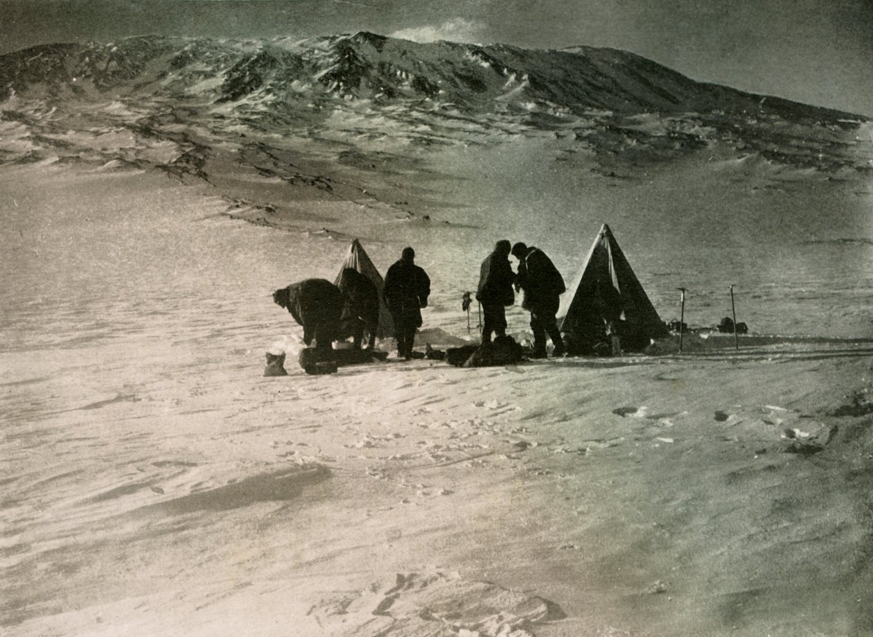 Lägret 7000 fot uppför berget Erebus, 1908, 1909 av Unbekannt