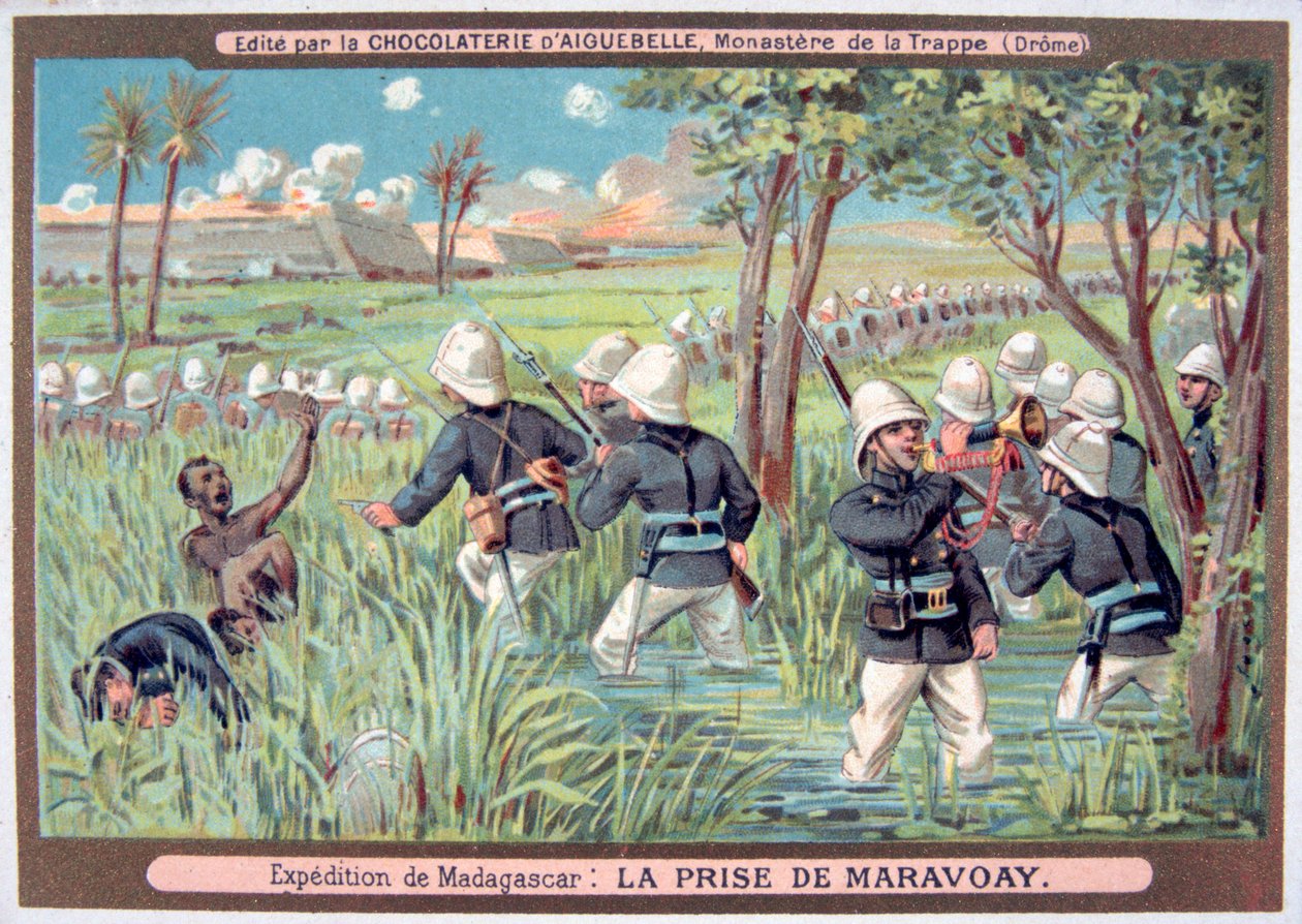 Infångandet av Marovoay, Madagaskar, 1895 av Unbekannt